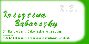 krisztina baborszky business card